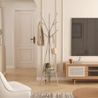 Coat Rack Hat Stand Free Standing Display Hall Tree Metal Hat Hanger Garment Storage Holder with 9 Hooks for Clothes Hats and Scarves in Gold,17.72"Wx17.72"Dx70.87" - Grand Goldman