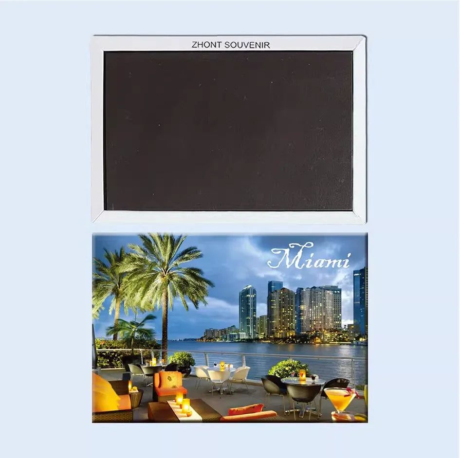 Coated Paper Fridge Magnets Tourist Souvenir Cuba Brussels Canada Croatia Dubai San Marino Isreal Miami Marseille Athens London - Grand Goldman