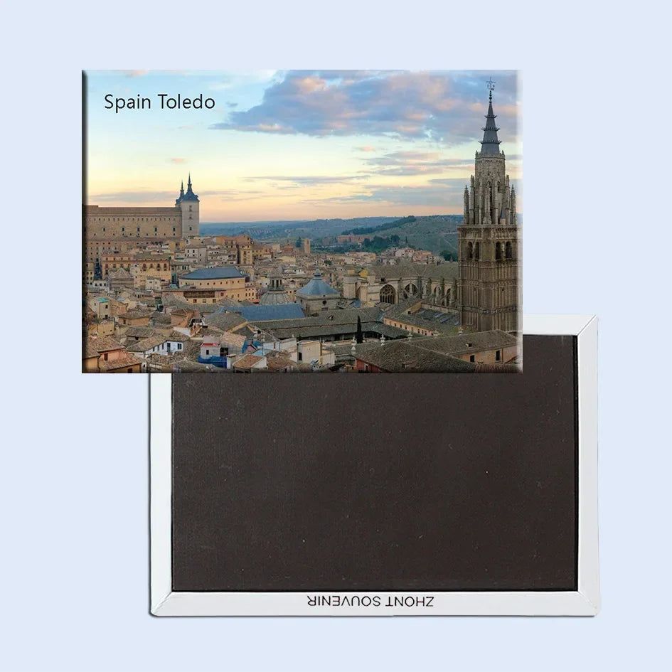 Coated Paper Fridge Magnets Tourist Souvenir Marseille Amsterdam Crotia Netherland Iceland Spain Belgium Italy Travel Gift Decor - Grand Goldman