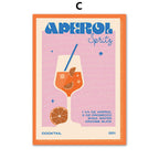 Cocktail Mojito Bar Vintage Wall Art Canvas Painting - Grand Goldman