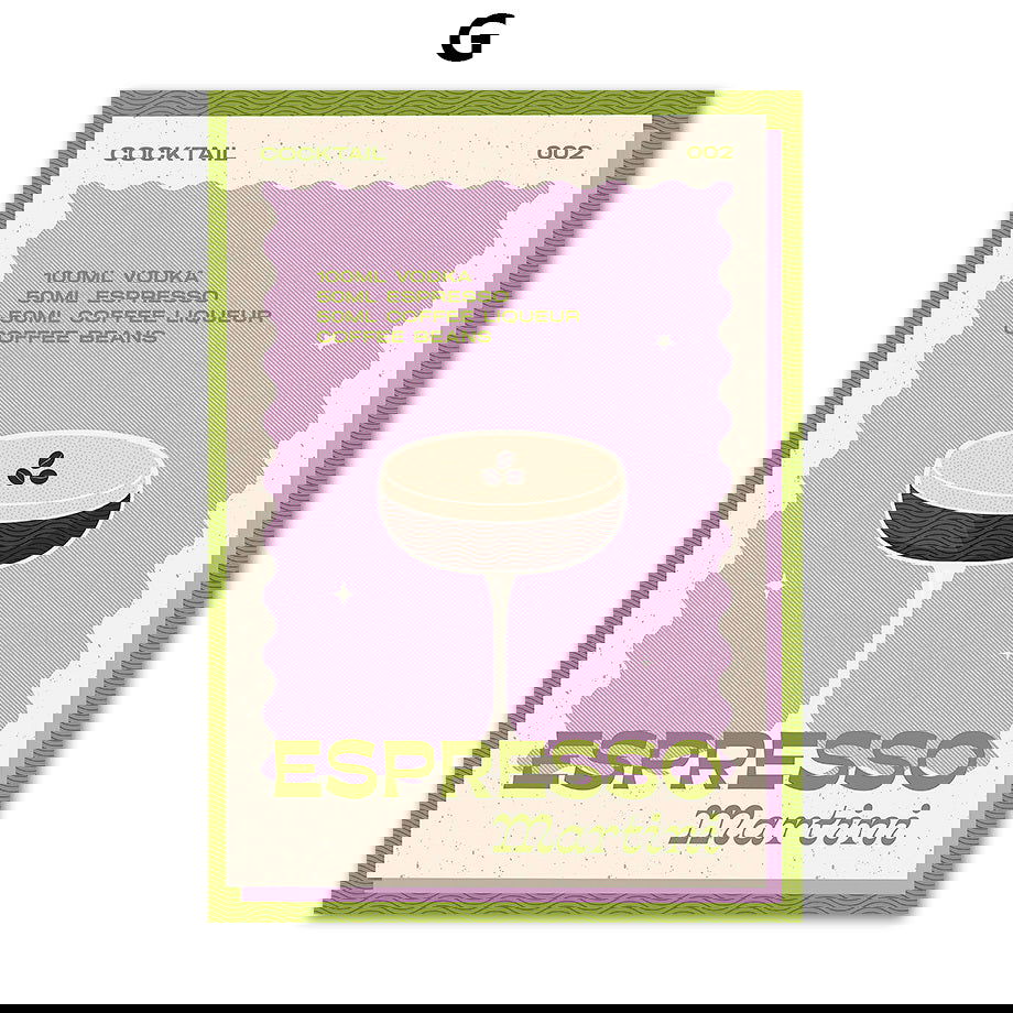 Cocktail Mojito Bar Vintage Wall Art Canvas Painting - Grand Goldman