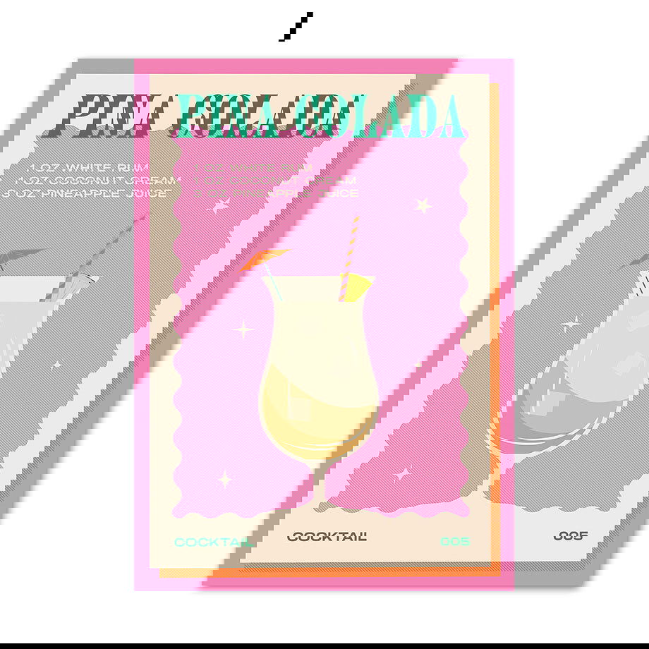 Cocktail Mojito Bar Vintage Wall Art Canvas Painting - Grand Goldman