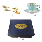 Coffee Cup And Saucer Set Ceramic Light Luxury Bone China Flower Tea Cup And Tray - Grand Goldman