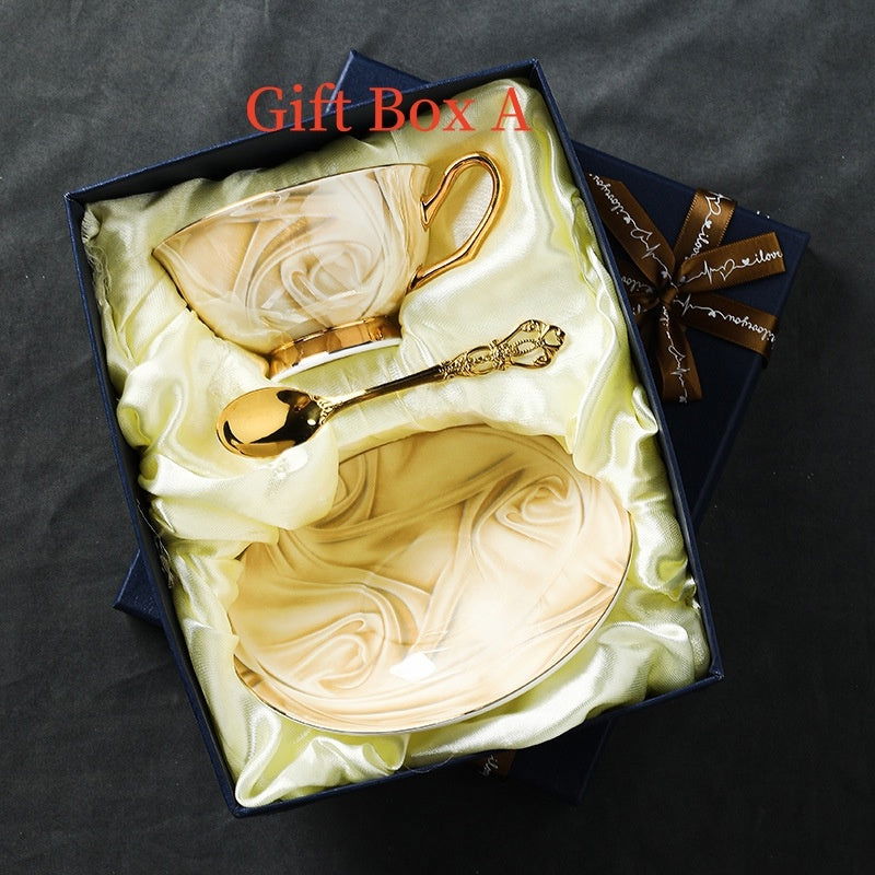 Coffee Cup Bone Porcelain High Beauty Exquisite Ceramics - Grand Goldman