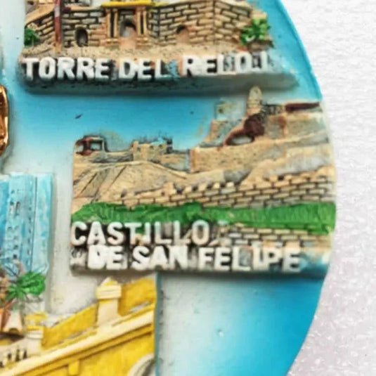 Colombia Fridge Magnet Stickers Tourist Souvenir Ancient City of Cartagena 3d resin Magnets for Refrigerators Home Decoration - Grand Goldman