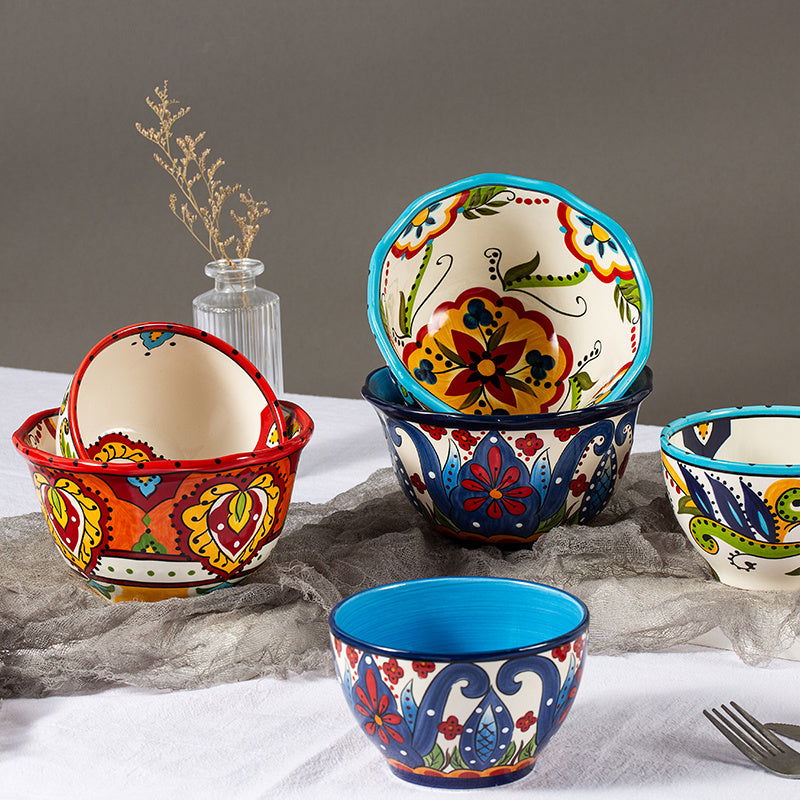 Color Bowl Ceramic Family Couples Cartoon Creative Nordic Style - Grand Goldman