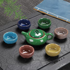 Colorful Ice Crack Kung Fu Tea Set - Grand Goldman