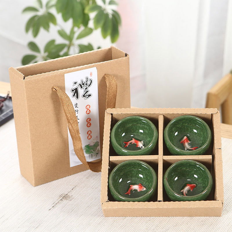 Colorful Ice Crack Kung Fu Tea Set - Grand Goldman