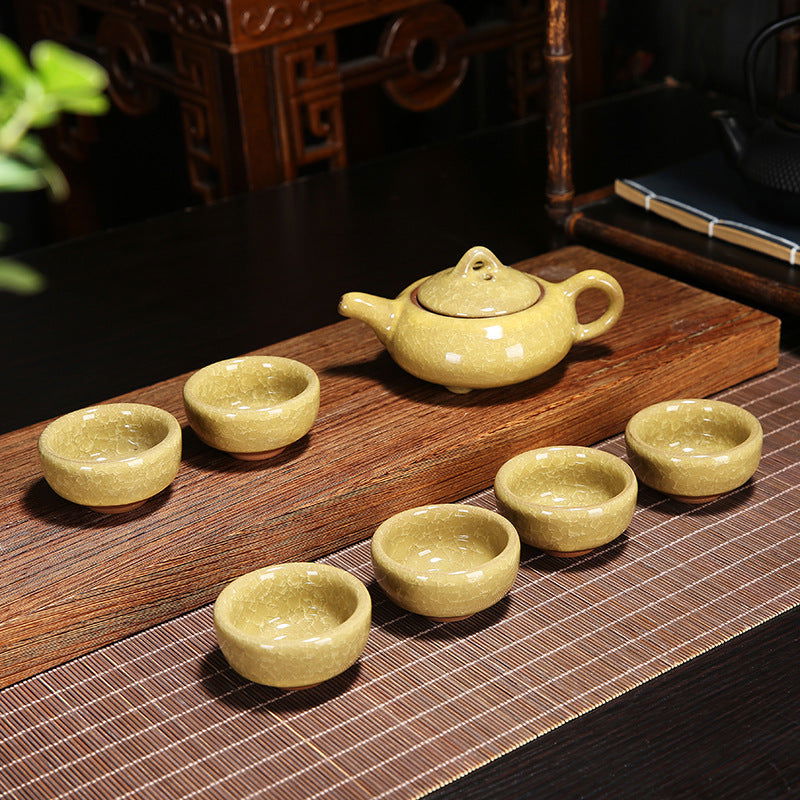 Colorful Ice Crack Kung Fu Tea Set - Grand Goldman