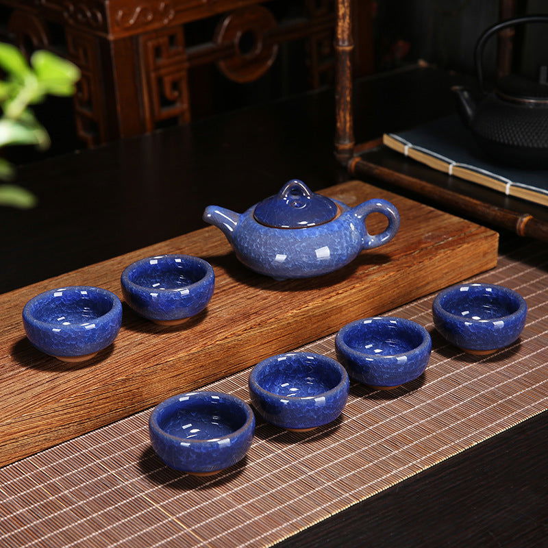 Colorful Ice Crack Kung Fu Tea Set - Grand Goldman