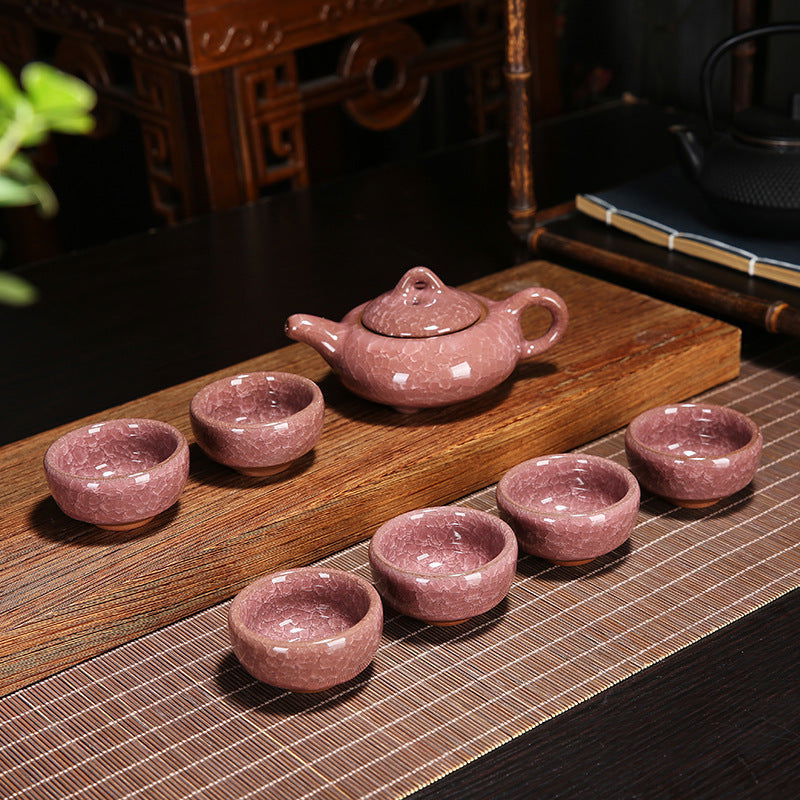 Colorful Ice Crack Kung Fu Tea Set - Grand Goldman