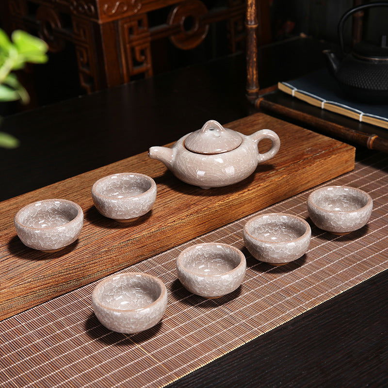 Colorful Ice Crack Kung Fu Tea Set - Grand Goldman
