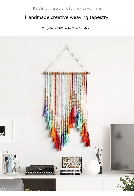 Colorful Tassel Tapestry Hand-woven Decorative Wall Hangings - Grand Goldman