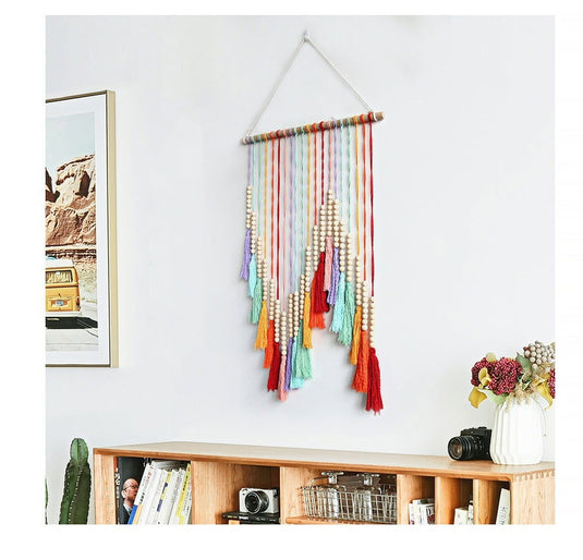 Colorful Tassel Tapestry Hand-woven Decorative Wall Hangings - Grand Goldman