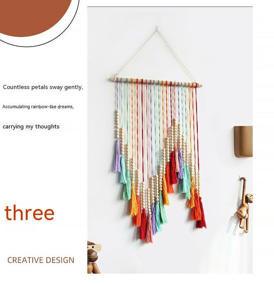 Colorful Tassel Tapestry Hand-woven Decorative Wall Hangings - Grand Goldman