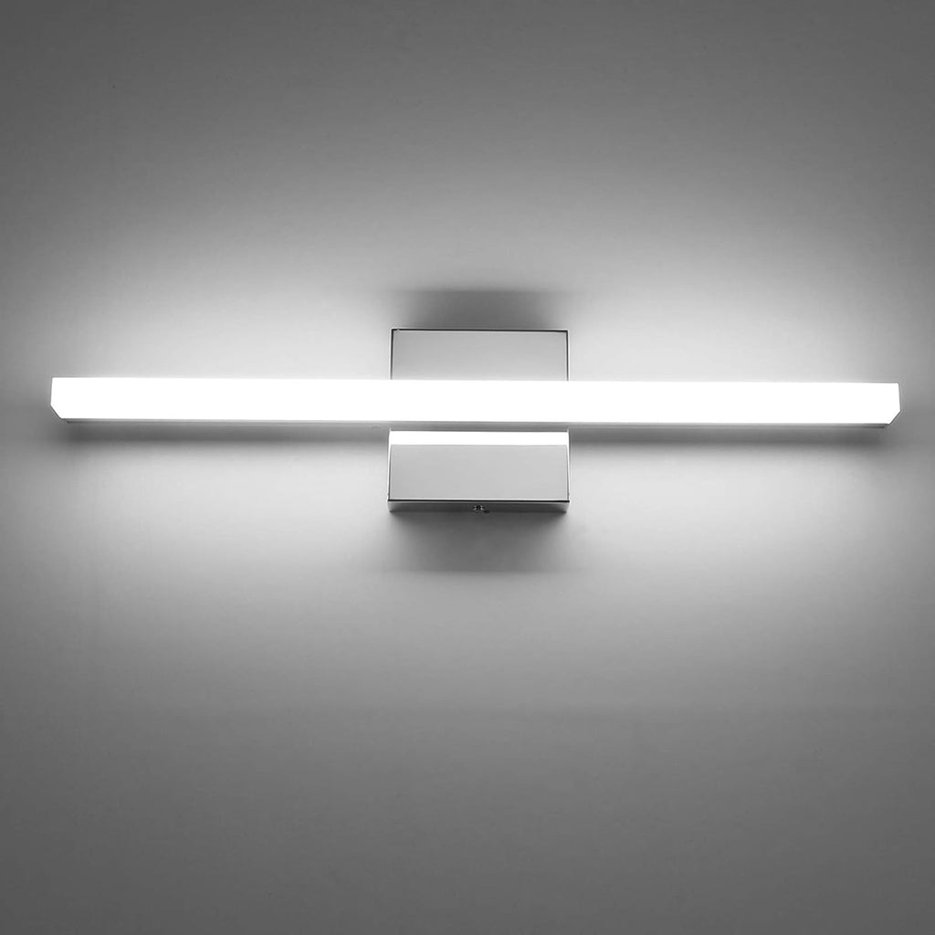 Combuh Modern Bathroom Light Fixtures Over Mirror 16 Inch IP44 9W Chrome Bathroom Vanity Light Bar for Bathroom Wall Light Fixtures Cool White 6000K - Grand Goldman