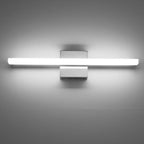 Combuh Modern Bathroom Light Fixtures Over Mirror 16 Inch IP44 9W Chrome Bathroom Vanity Light Bar for Bathroom Wall Light Fixtures Cool White 6000K - Grand Goldman