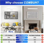 Combuh Modern Bathroom Light Fixtures Over Mirror 16 Inch IP44 9W Chrome Bathroom Vanity Light Bar for Bathroom Wall Light Fixtures Cool White 6000K - Grand Goldman