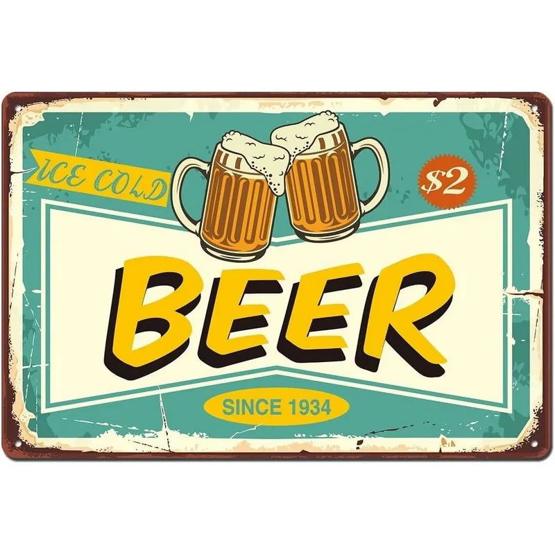 Come in we are open coffee beer tea Metal Tin Signs Posters Plate Wall Decor for Bars Restaurant Cafe Clubs Retro Posters Plaque - Grand Goldman