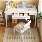 Computer Desk, Home Office Modern Desk and Chair Set, Wood Writing Desk, Executive Desk, Wooden Writing Desk Study Table, Home Office Study Desk(Brown,80CM-31.5IN) - Grand Goldman