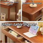 Computer Desk, Home Office Modern Desk and Chair Set, Wood Writing Desk, Executive Desk, Wooden Writing Desk Study Table, Home Office Study Desk(Brown,80CM-31.5IN) - Grand Goldman