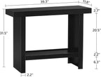 Console Table, 39.4'' Black Entryway Table for Hallway, Narrow Sofa Table Behind The Couch, Modern Foyer Tables for Entrance, Living Room, Corridor, Easy Assembly, Black CTHB16801 - Grand Goldman