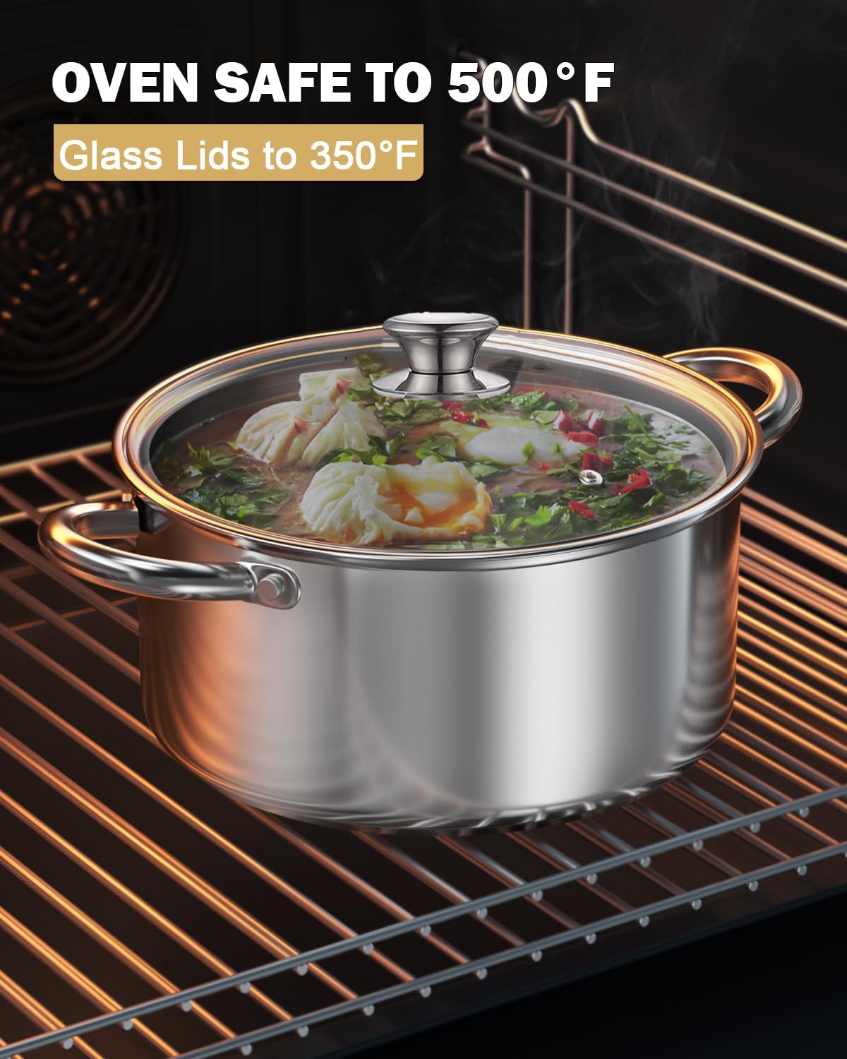 Cook N Home 4-Piece 8 Quart Multipots, Stainless Steel Pasta Cooker Steamer - Grand Goldman