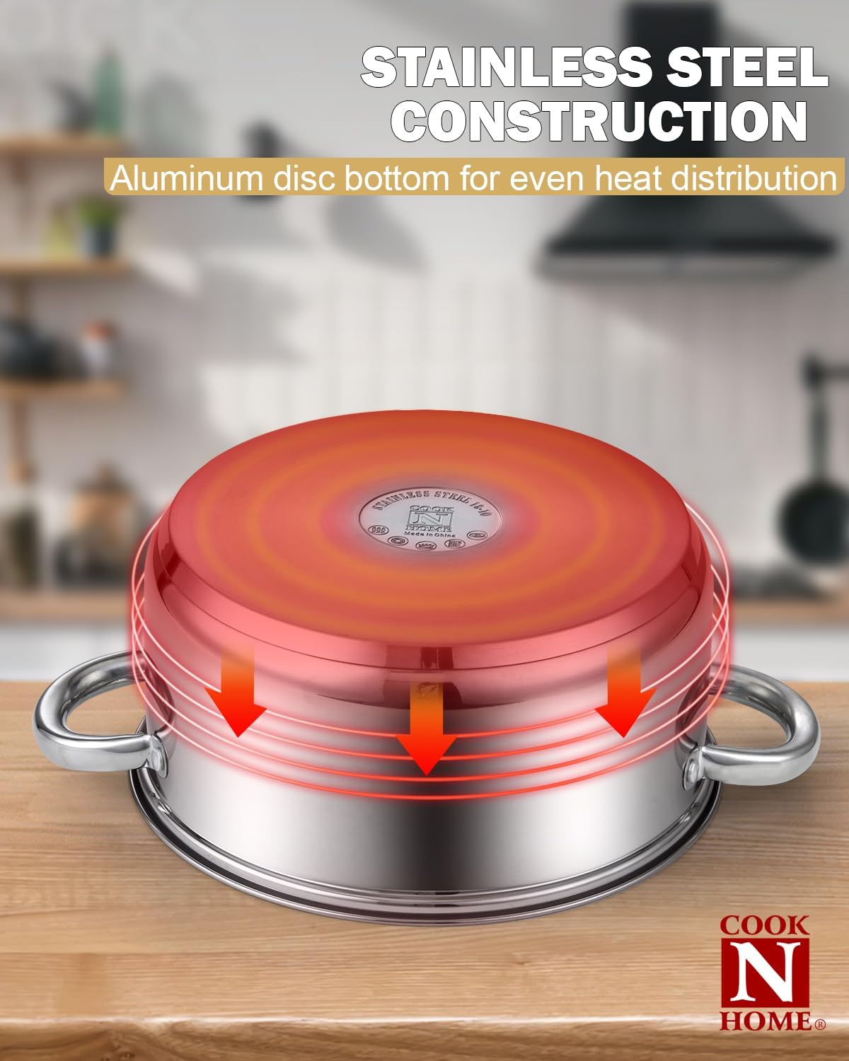 Cook N Home 4-Piece 8 Quart Multipots, Stainless Steel Pasta Cooker Steamer - Grand Goldman