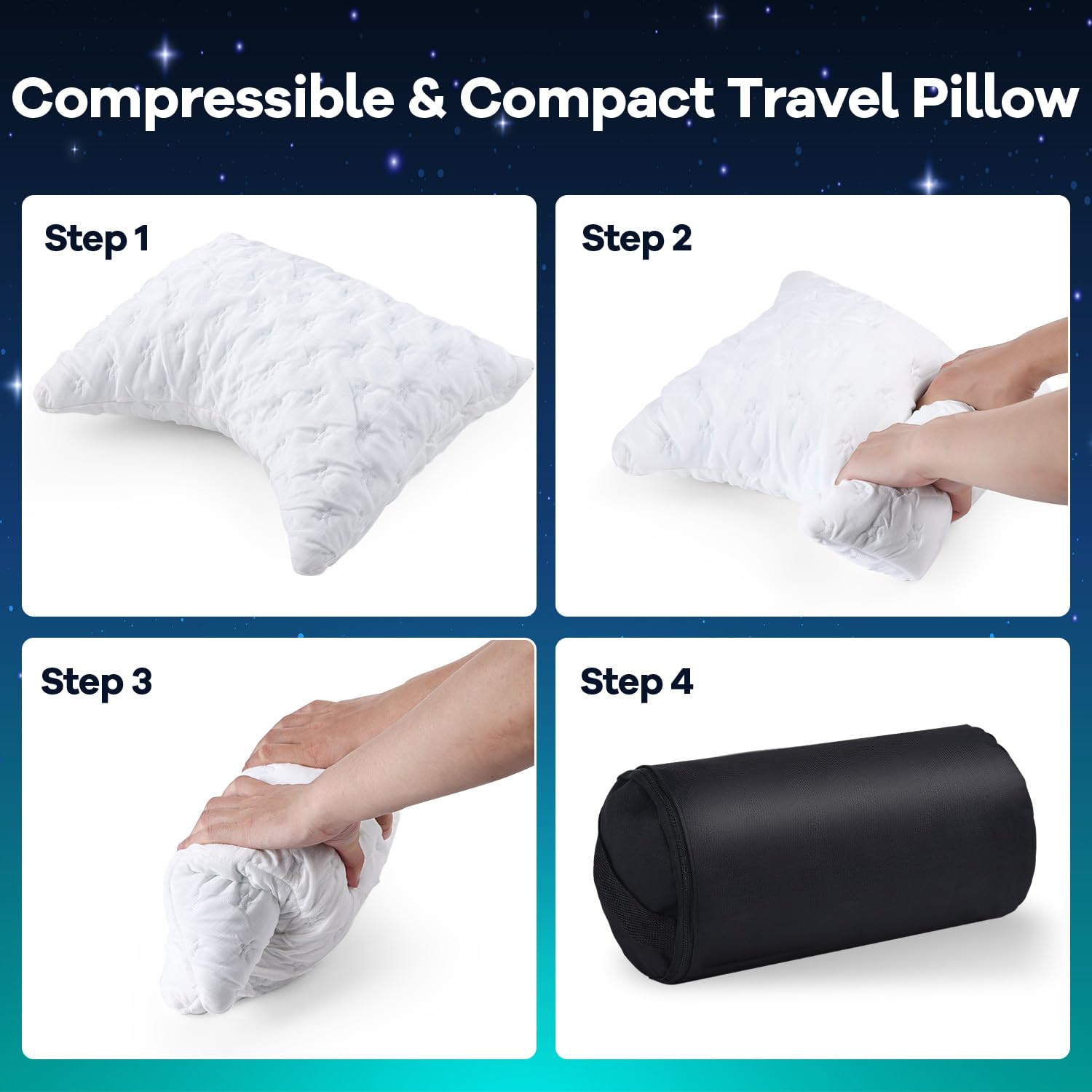 Cooling Side Sleeper Pillow for Neck and Shoulder Pain, Luxury Shredded Memory Foam Curved Bed Pillows for Sleeping Set of 1- Adjustable Queen Size- Washable Cover Crescent White - Grand Goldman