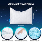 Cooling Side Sleeper Pillow for Neck and Shoulder Pain, Luxury Shredded Memory Foam Curved Bed Pillows for Sleeping Set of 1- Adjustable Queen Size- Washable Cover Crescent White - Grand Goldman