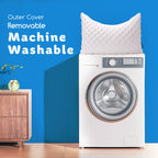 Cooling Side Sleeper Pillow for Neck and Shoulder Pain, Luxury Shredded Memory Foam Curved Bed Pillows for Sleeping Set of 1- Adjustable Queen Size- Washable Cover Crescent White - Grand Goldman