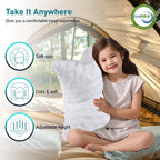 Cooling Side Sleeper Pillow for Neck and Shoulder Pain, Luxury Shredded Memory Foam Curved Bed Pillows for Sleeping Set of 1- Adjustable Queen Size- Washable Cover Crescent White - Grand Goldman