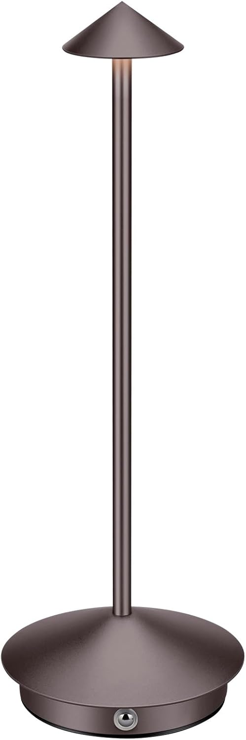 Cordless Led Table Lamp 2 Pack, Portable Outdoor Table Lamp, Cordless Desk Lamp Rechargeable in Aluminum for Restaurant Home Outdoor, Stepless Dimming 3 Light Color, Black - Grand Goldman