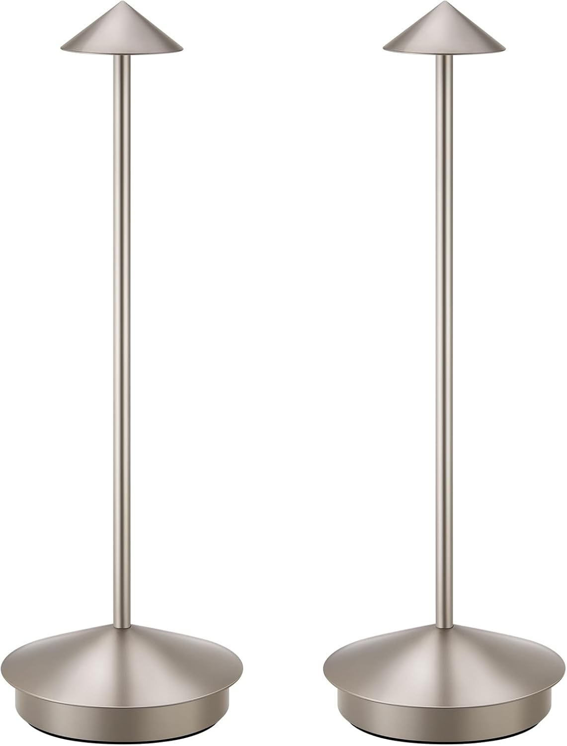 Cordless Led Table Lamp 2 Pack, Portable Outdoor Table Lamp, Cordless Desk Lamp Rechargeable in Aluminum for Restaurant Home Outdoor, Stepless Dimming 3 Light Color, Black - Grand Goldman