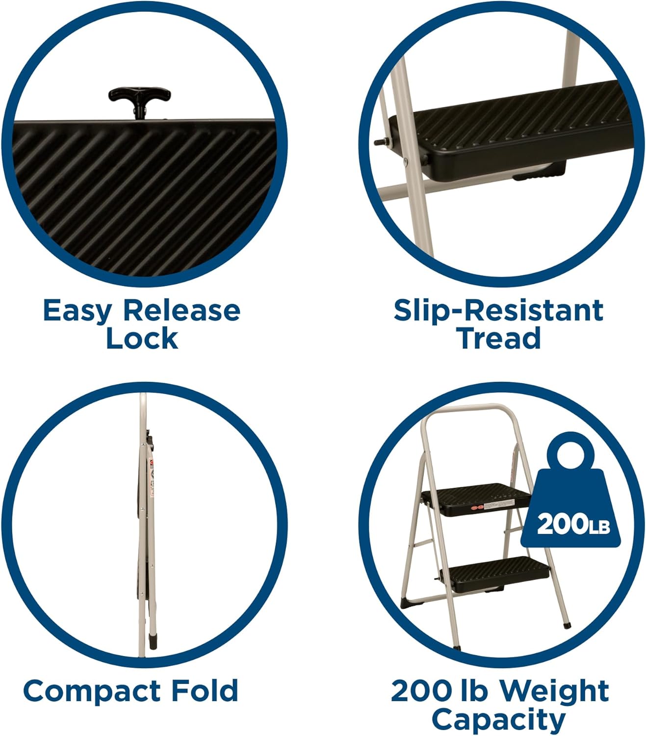 CoscoProducts COSCO Two Step Household Folding Step Stool - Grand Goldman