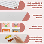 Costzon Kids Closet, Cartoon DIY Modular Dresser Storage Organizer with 12 Cubes & 2 Clothes Hanging Rack, Portable Armoire for Baby Toddlers, Kids Wardrobe for Bedroom Nursery (Blue) - Grand Goldman