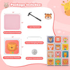 Costzon Kids Closet, Cartoon DIY Modular Dresser Storage Organizer with 12 Cubes & 2 Clothes Hanging Rack, Portable Armoire for Baby Toddlers, Kids Wardrobe for Bedroom Nursery (Blue) - Grand Goldman