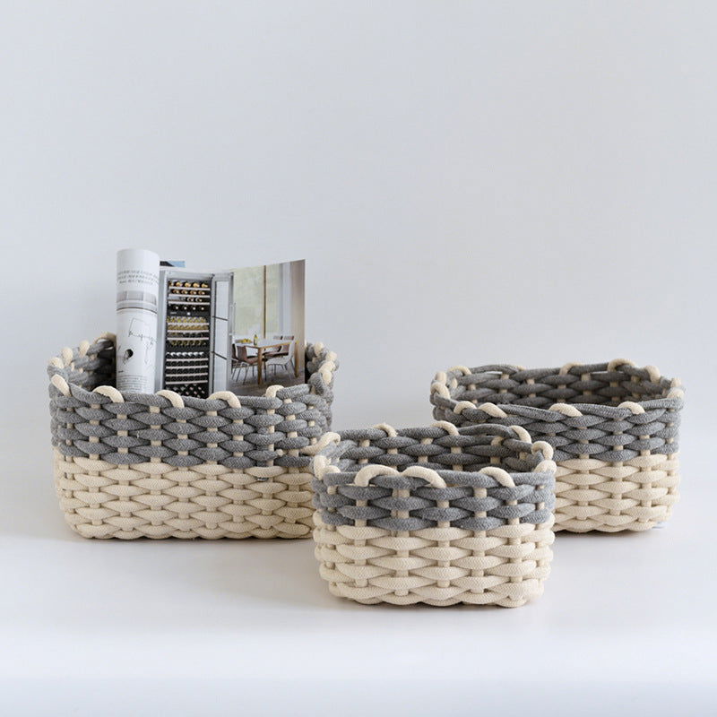 Cotton Cord Woven Storage Basket - Grand Goldman
