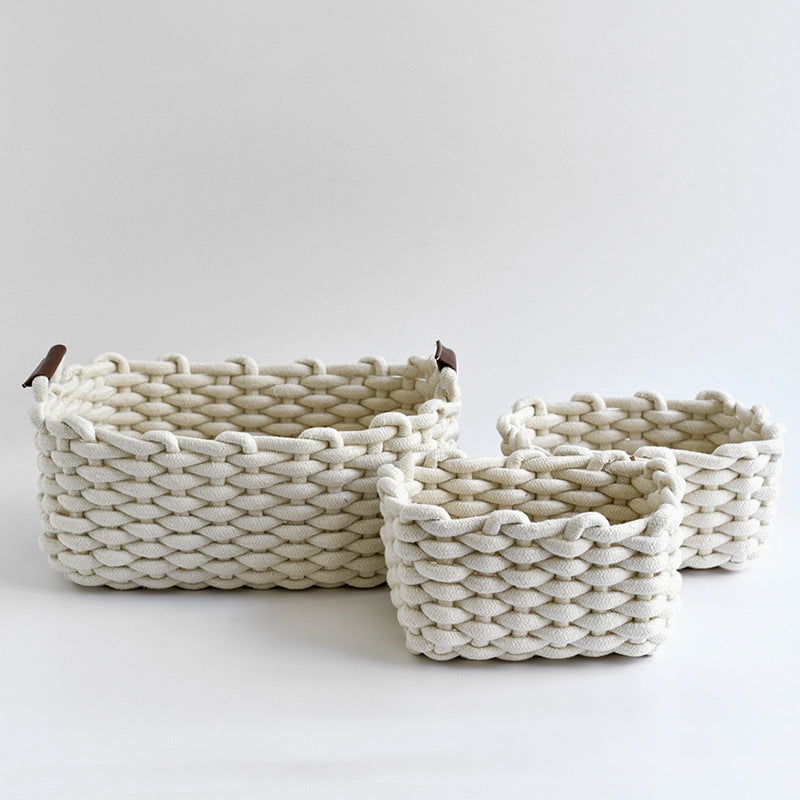 Cotton Cord Woven Storage Basket - Grand Goldman