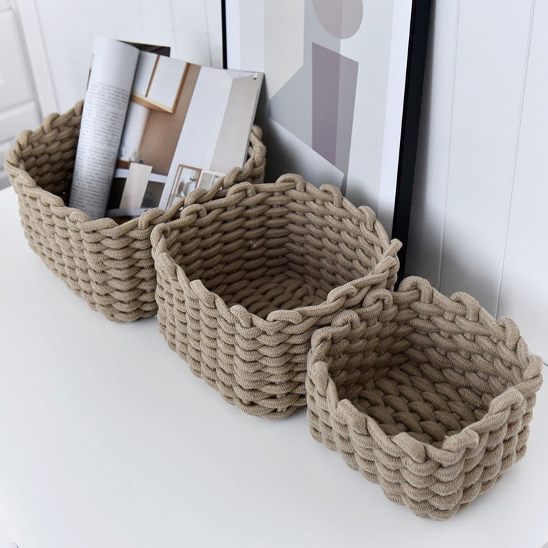 Cotton Cord Woven Storage Basket - Grand Goldman