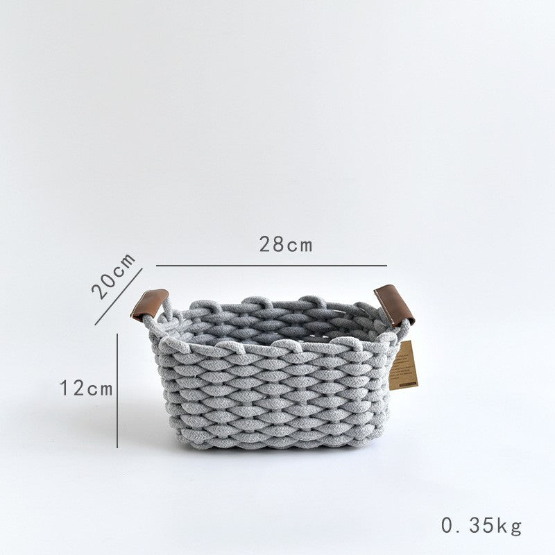 Cotton Cord Woven Storage Basket - Grand Goldman