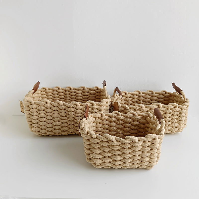 Cotton Cord Woven Storage Basket - Grand Goldman