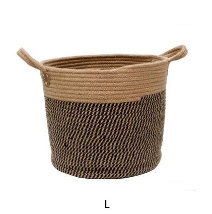 Cotton Linen Storage Laundry Basket - Grand Goldman