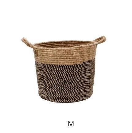 Cotton Linen Storage Laundry Basket - Grand Goldman