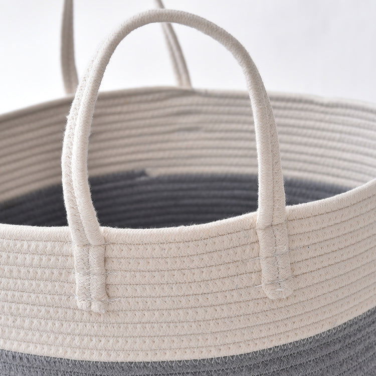 Cotton Rope Storage Basket Cotton Rope Basket, Toys, Sundries, Laundry Storage Basket - Grand Goldman