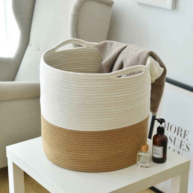 Cotton cord woven storage basket - Grand Goldman