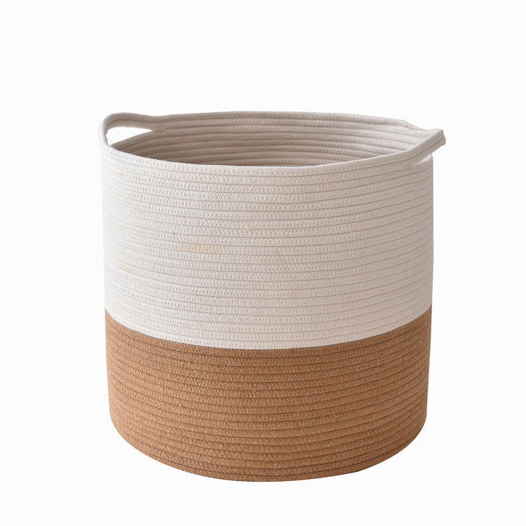 Cotton cord woven storage basket - Grand Goldman
