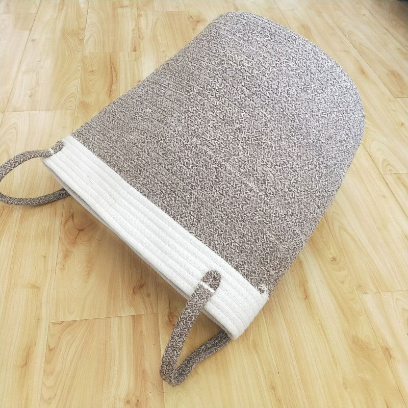 Cotton fabric woven storage basket - Grand Goldman