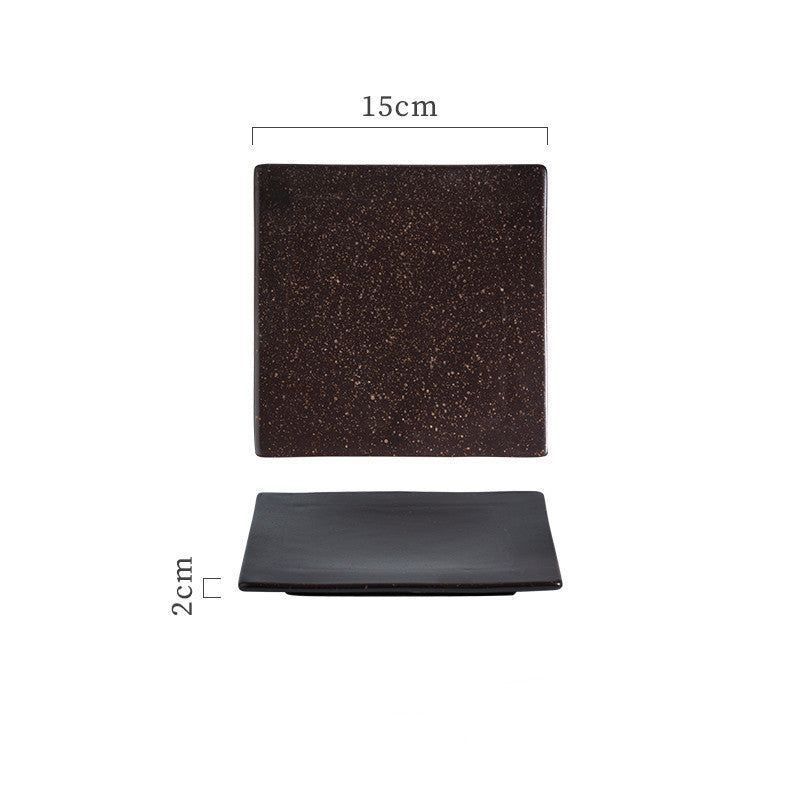 Creative Ceramic Plate Square Household - Grand Goldman