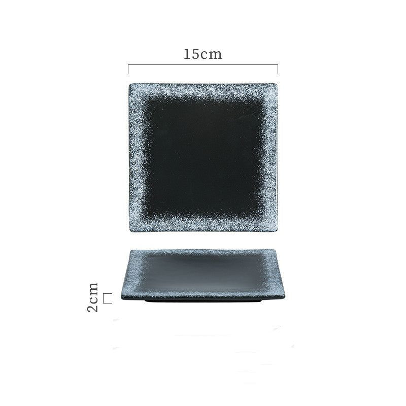 Creative Ceramic Plate Square Household - Grand Goldman